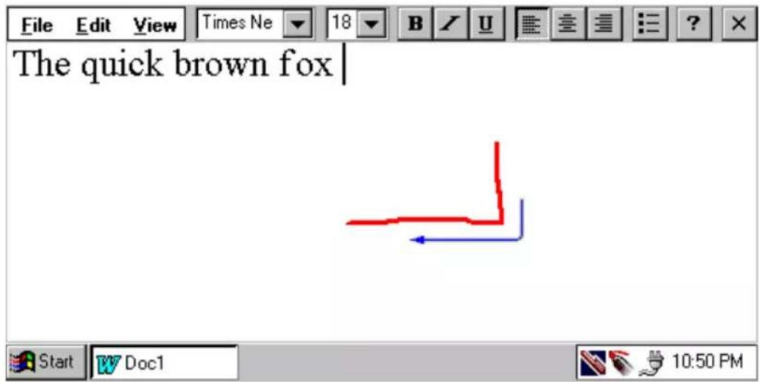 FUJITSU PenCentra 200 - Correction d'un texte à l'aide de CalliGrapher - 3