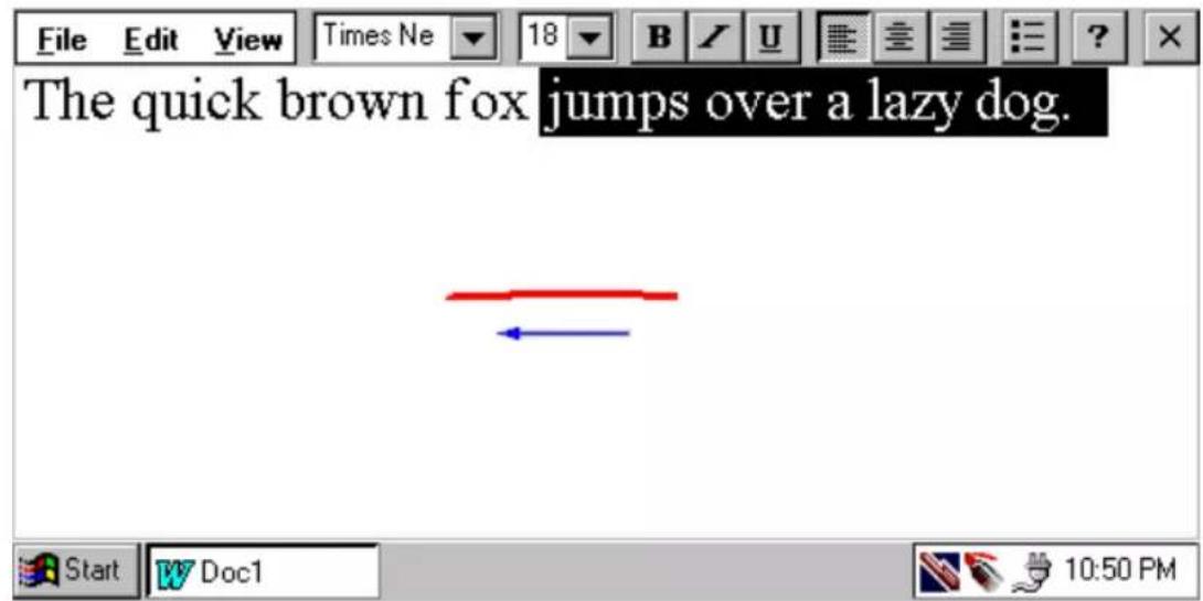 FUJITSU PenCentra 200 - Correction d'un texte à l'aide de CalliGrapher - 1