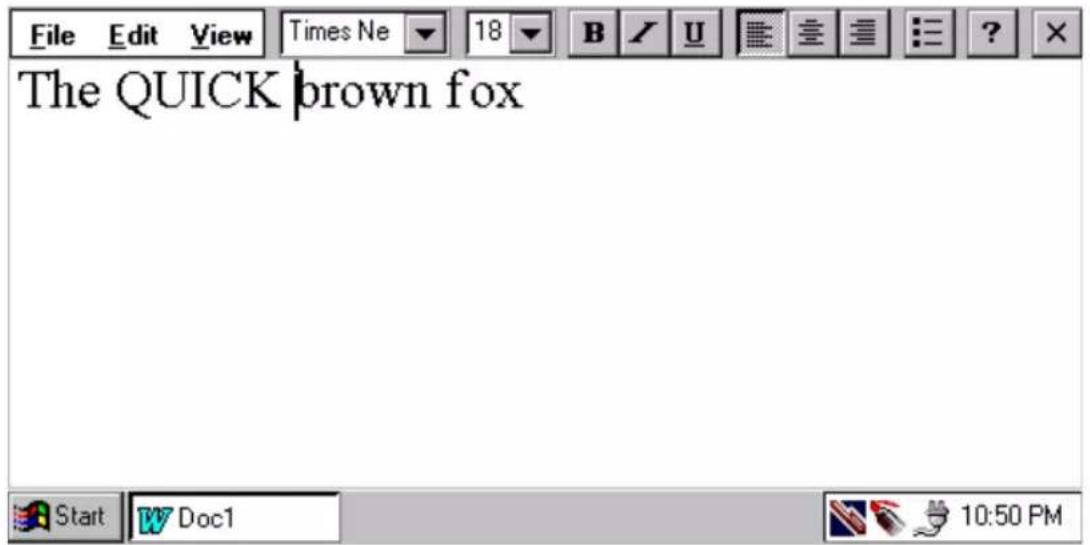 FUJITSU PenCentra 200 - Correction d'un texte à l'aide de CalliGrapher - 8