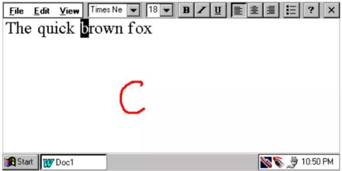 FUJITSU PenCentra 200 - Correction d'un texte à l'aide de CalliGrapher - 11