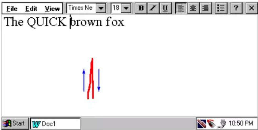 FUJITSU PenCentra 200 - Correction d'un texte à l'aide de CalliGrapher - 9