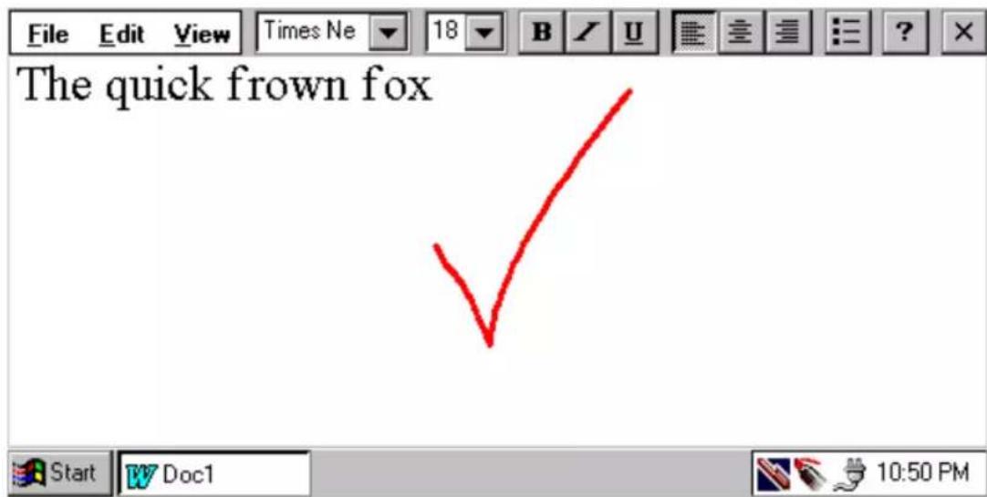 FUJITSU PenCentra 200 - Ecriture de base et corrections - 3