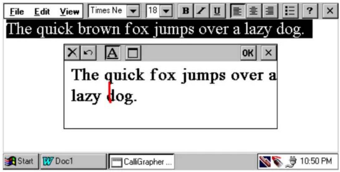 FUJITSU PenCentra 200 - Gestes et vérification d'orthographe - 10