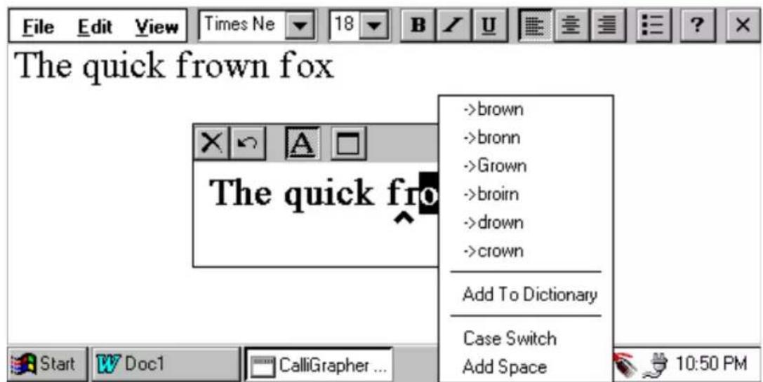 FUJITSU PenCentra 200 - Ecriture de base et corrections - 7