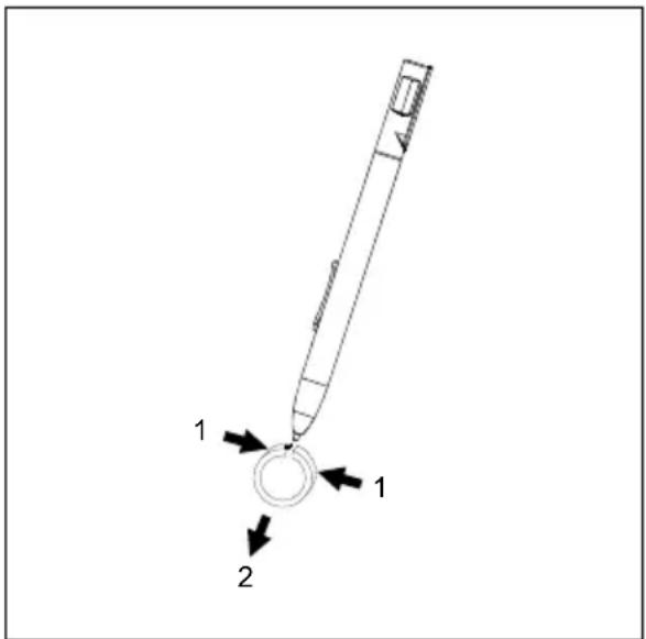 FUJITSU Stylistic ST5032 - Remplacer la pointe du stylet - 1