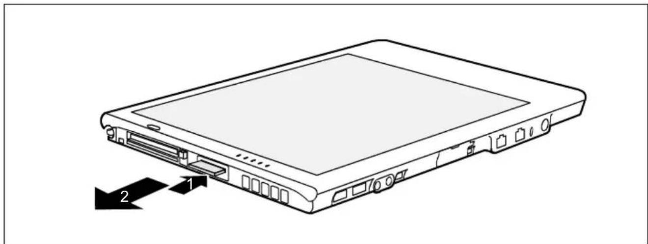 FUJITSU Stylistic ST5032 - Retirer la carte mémoire - 1