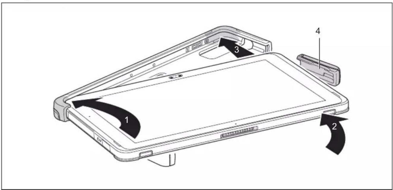 FUJITSU Stylistic Q508 - Insertion delatablettedanslacoquedepr TPUavecba ndoulière - 2
