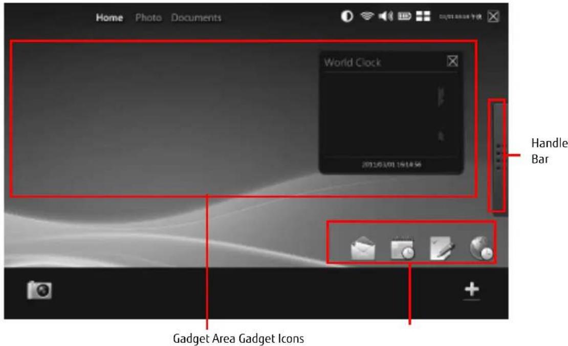 FUJITSU Stylistic Q552 - Gadget Screen - 1
