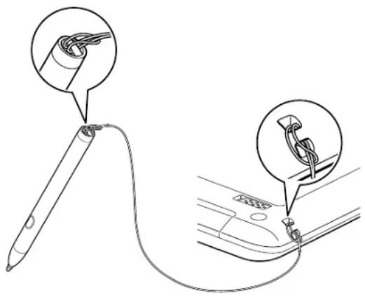 FUJITSU Stylistic Q552 - Installing a Pen Tether - 2