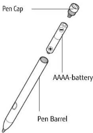 FUJITSU Stylistic Q552 - Changing the Pen Battery - 2