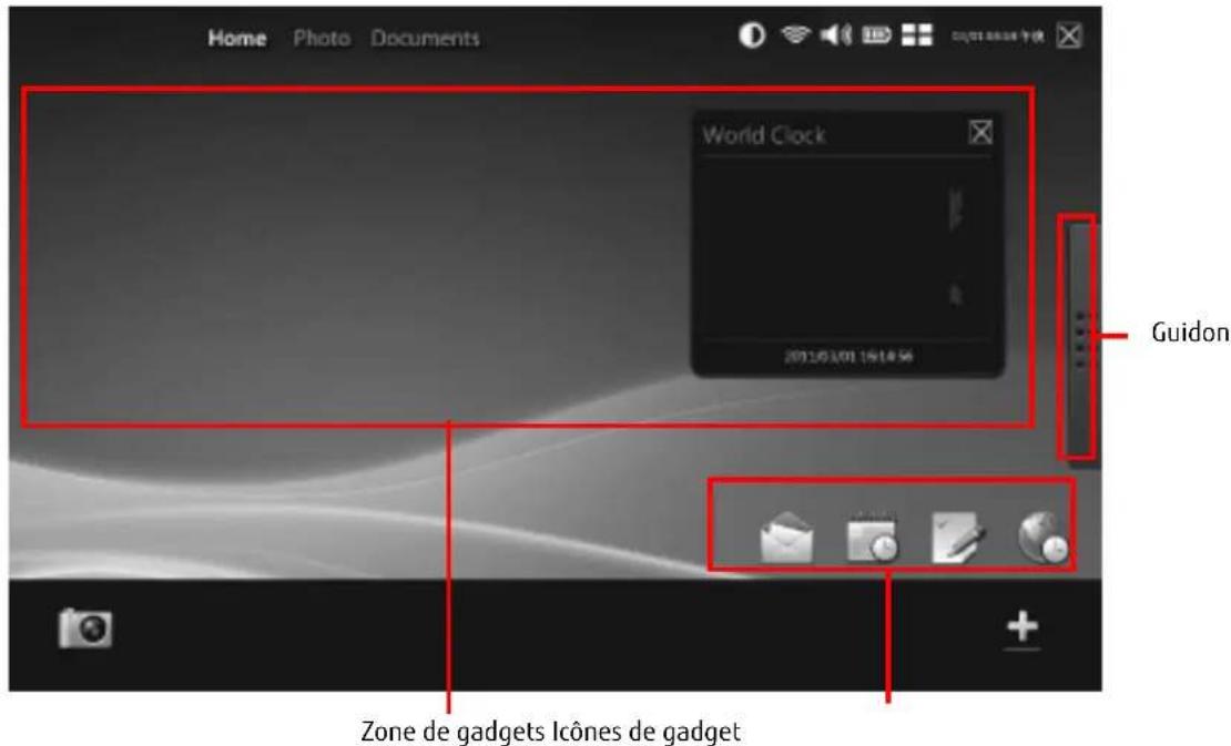 FUJITSU Stylistic Q552 - Écran de gadgets - 1
