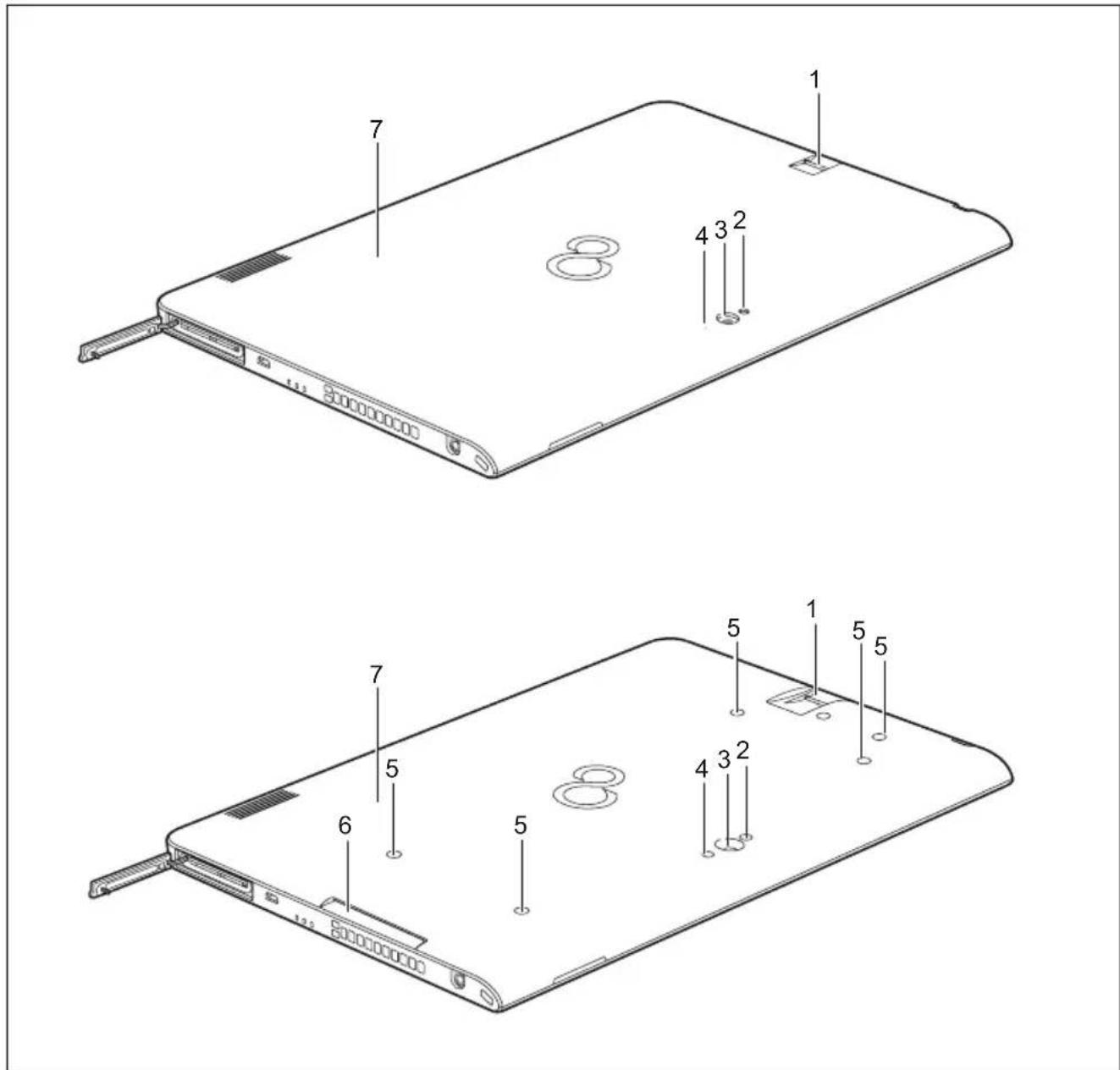 FUJITSU Stylistic Q737 - Panneauavant(modèlesanscaptéurdeveinesdelamain) - 6