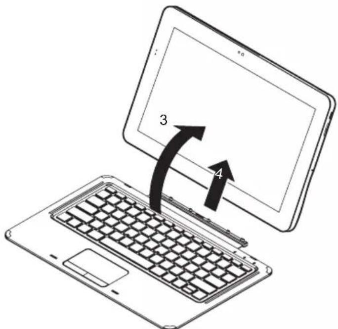 FUJITSU Stylistic R727 - DéconnexionduTabletPCavecclaviermagnétique delastationd'accueil - 4