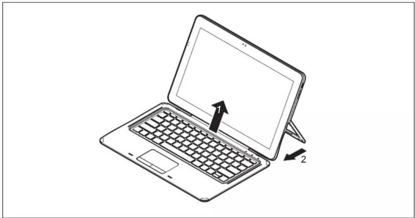 FUJITSU Stylistic R727 - DébranchementduTabletPCduclaviermagnétique - 2