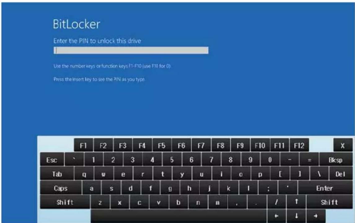 FUJITSU Stylistic V727 - Activation de la saisie du mot de passer sur le clavier OnScreen (clavier OnScreen urpomot de passer BitLocker) - 1