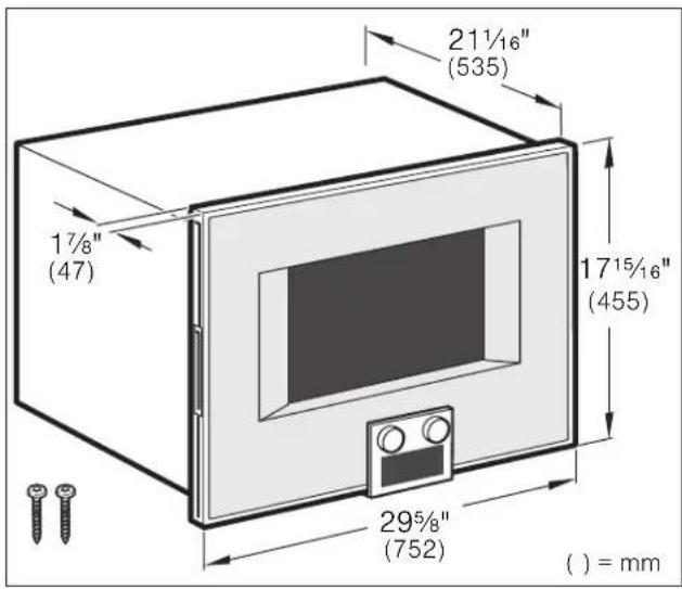 GAGGENAU BM450710 - Dimensions for 30" Wall-Inserted Units - 1