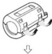 PANASONIC SCAKX710 - Sadan monteres ferritkernen tæt på terminalen - 1