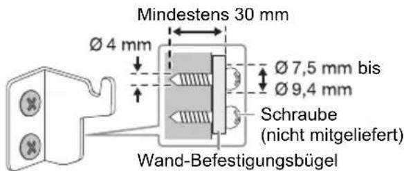 PANASONIC SCHC300 - Befestigen Sie die Wand-Befestigungsbügel an der Wand. - 1