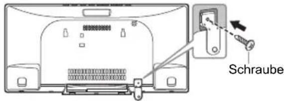 PANASONIC SCHC300 - Befestigen Sie die Sicherheitshalterung mit der mitgelieferten Schraube am Gerät. - 1