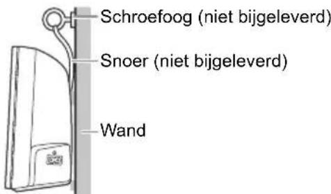 Schroefoog (niet bijgeleverd) Snoer (niet bijgeleverd) Wand