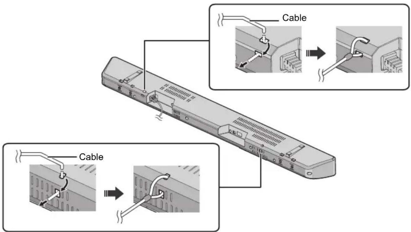 PANASONIC SCHTB510 - Sujete el cable a la unidad principal. - 1