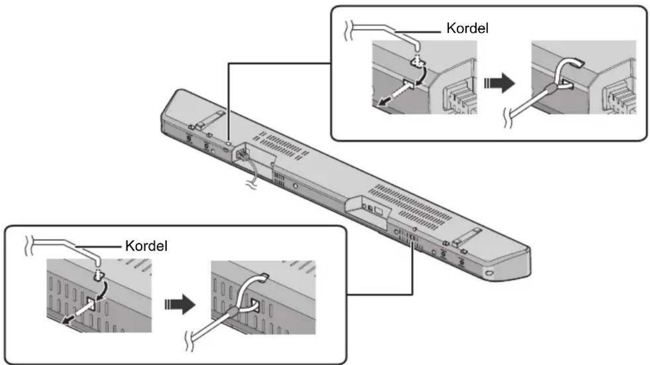 PANASONIC SCHTB510 - Befestigen Sie die Schnur am Hauptgerät. - 1