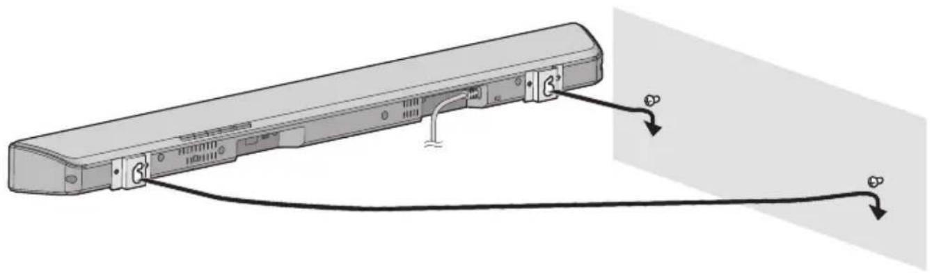 PANASONIC SCHTB510 - Fissare saldamente l'unità principale alle viti. - 1