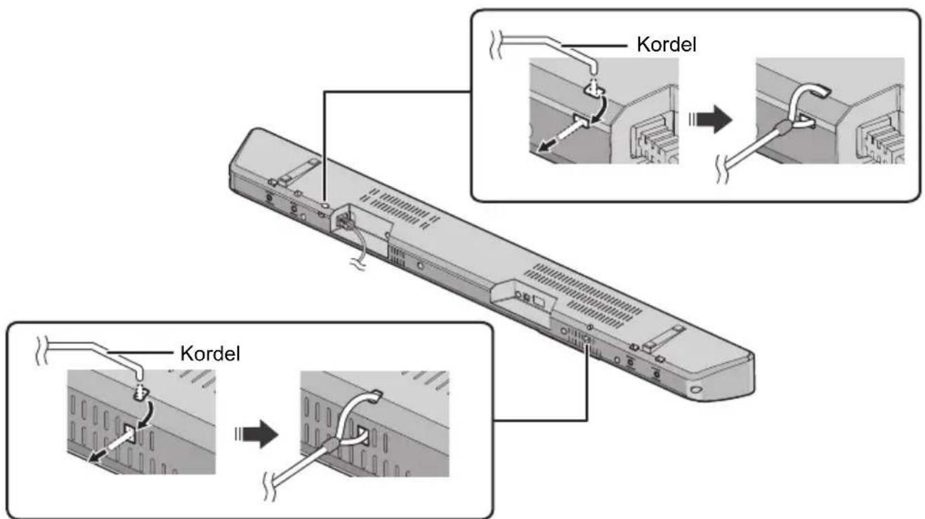 PANASONIC SCHTB510 - Befestigen Sie die Schnur am Hauptgerät. - 1