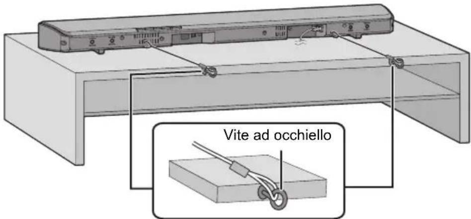 PANASONIC SCHTB510 - Sistemare l'unità principale nella posizione desiderata e fissare il cavo allo scaffale o al ravolo. - 1