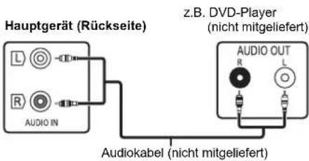 PANASONIC SCPMX90 - Verbindung mit dem AUDIO IN-Anschluss - 1