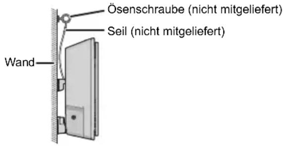 PANASONIC SCHC412 - Bringen Sie das Seil zur Sturzprävention (nicht mitgeliefert) an der Wand an. - 1