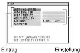 PANASONIC SCPT150 - Funktions-Menu (Fortsetzung) - 3