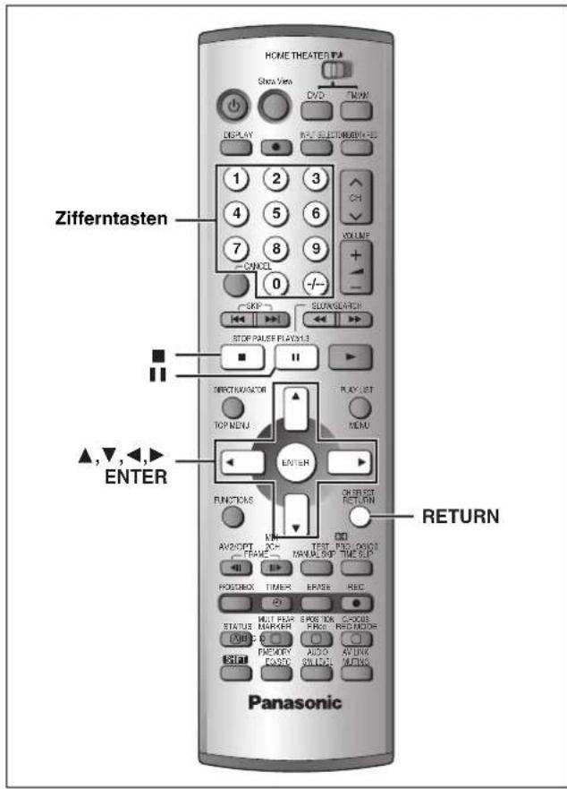 PANASONIC SCHT1000 - Wählen Sie mit [▲, ▼, ◀, ▶] einen Posten aus, und drücken Sie [ENTER]. - 1