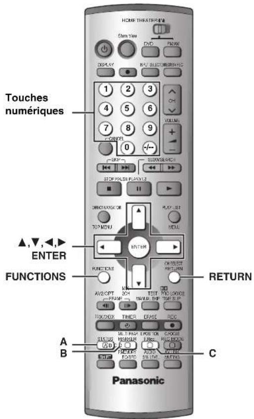 PANASONIC SCHT1000 - Résumé des réglages - 1