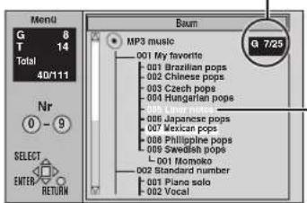 PANASONIC SCHT1000 - Drücken Sie [▶], während ein Track hervorgehoben ist, um die Baumanzeige aufzurufen. - 1