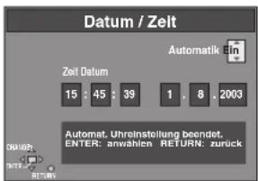 PANASONIC SCHT1000 - Automatische Uhreinstellung - 1