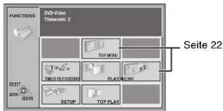 PANASONIC SCHT1000 - Im Stoppzustand Drücken Sie [FUNCTIONS]. - 2