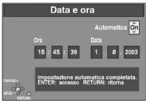 PANASONIC SCHT1000 - Impostazione automatica dell'oralogio - 1