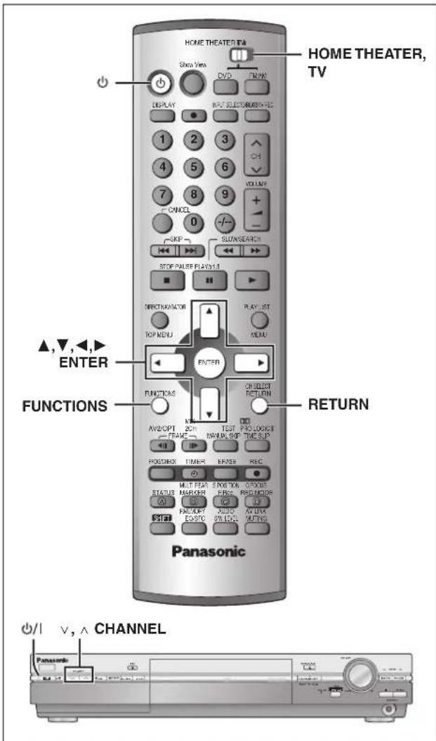 PANASONIC SCHT1000 - ÉTAPE 1 Accord du téléviseur - 1
