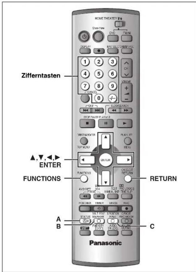 PANASONIC SCHT1000 - Übersicht der Einstellungen - 1