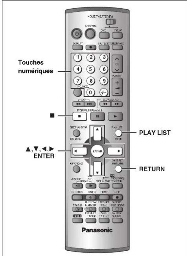 PANASONIC SCHT1000 - Appuyez sur [▲, ▼] pour choisir la liste de lecture et appuyez sur [ENTER]. - 1
