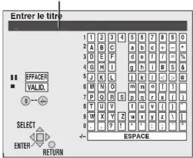 PANASONIC SCHT1000 - Après que l'écran Entrer le titre - 1