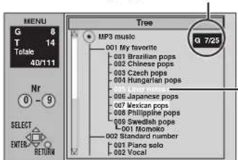 PANASONIC SCHT1000 - Premere [▶] mentre un brano è visualizzato per far comparire l'elenco ad albero. - 1