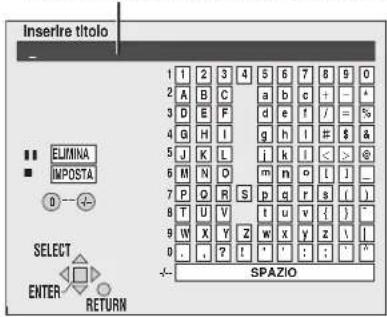 PANASONIC SCHT1000 - Dopo che la schermata Inserire titolo è apparsa - 1