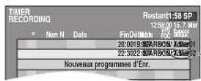 PANASONIC SCHT1000 - Appuyez sur [ENTER] quand vous avez fini de programmer la minuterie. - 1