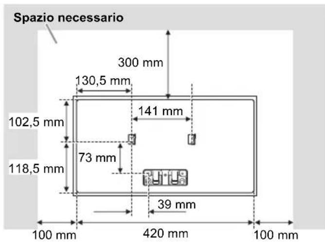 PANASONIC SCHC2040 - Posizionare la lamiera di montaggio a parete sulla parete in cui verrà installata l'unità. - 2