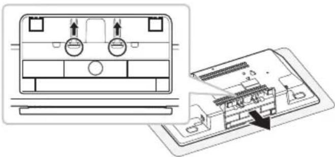 PANASONIC SCHC2040 - Détacher le socle de l'appareil tout en appuyant sur les cliquets vers le haut. - 1
