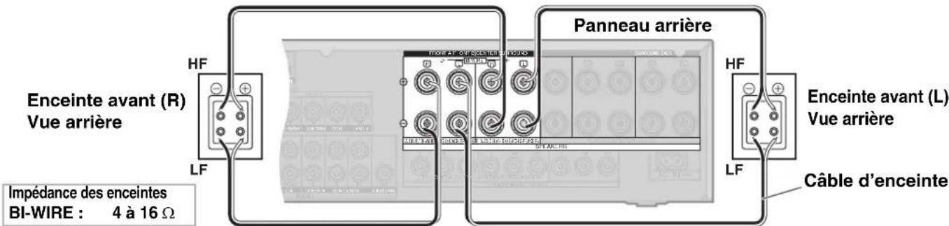 PANASONIC SAXR700 - Pour raccorder des enceintes bi-câblage - 1