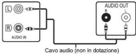 PANASONIC SCPMX92 - Collegamento al terminale AUDIO IN - 1