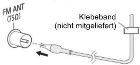 PANASONIC SCAKX520 - Verbinden Sie die FM (UKW)-Zimmerantenne. - 1